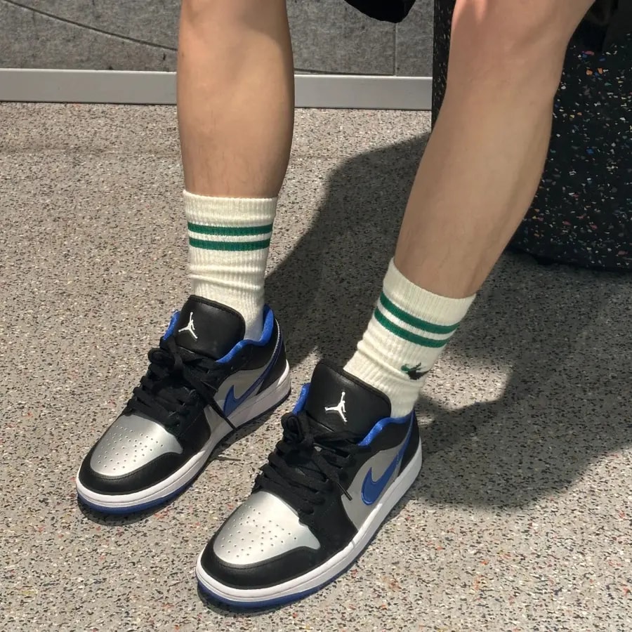 Giày Nike Air Jordan 1 Low 'Black Game Royal' 553558-007 — ảnh 3