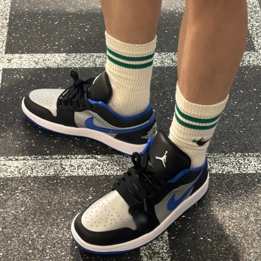 Giày Nike Air Jordan 1 Low 'Black Game Royal' 553558-007 — ảnh 4