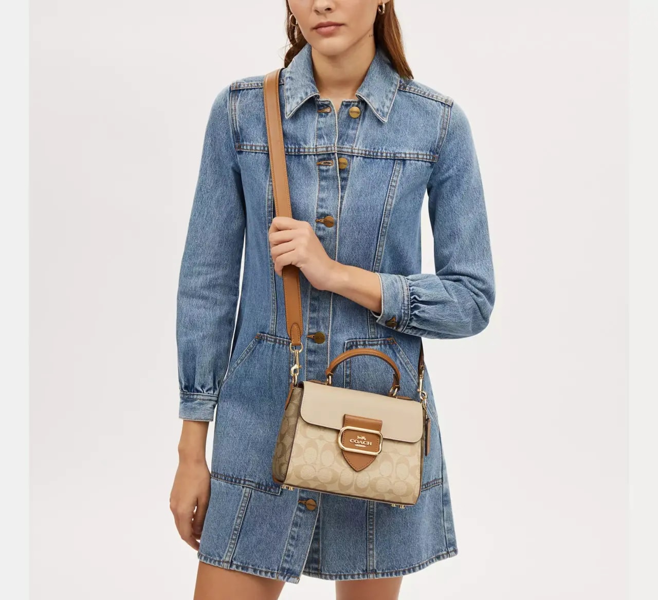 Túi Coach Morgan Top Handle Signature Canvas 'Gold' CR327-IMWQ4 — ảnh 2