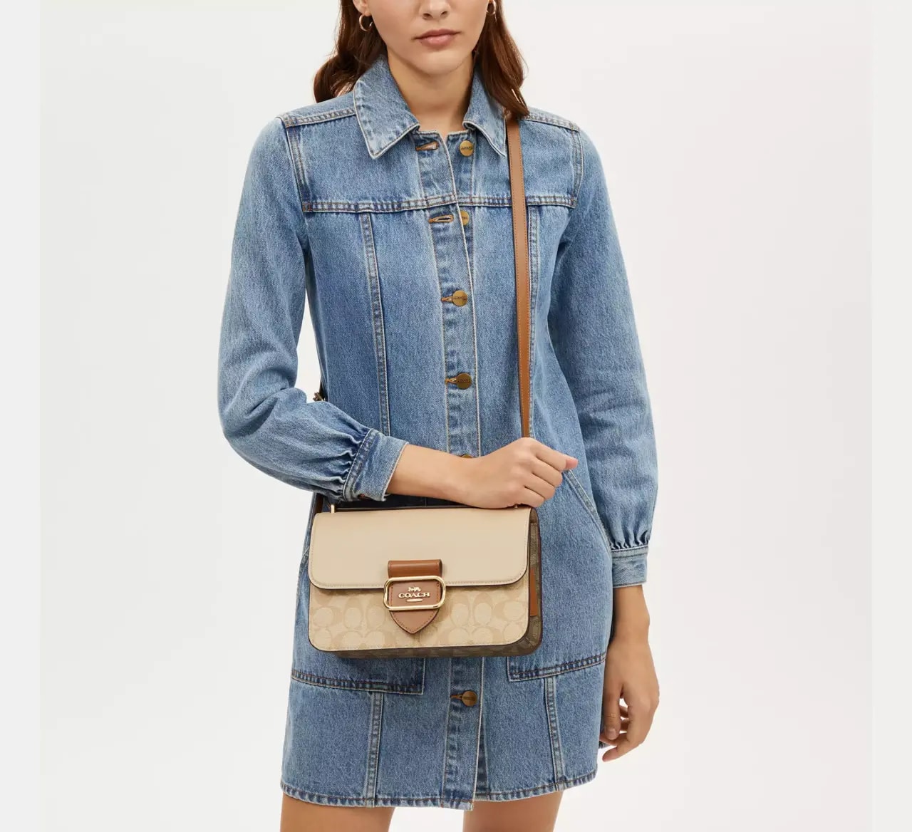 Túi Coach Large Morgan Signature Canvas 'Light Khaki' CR331-IMWQ4 — ảnh 2