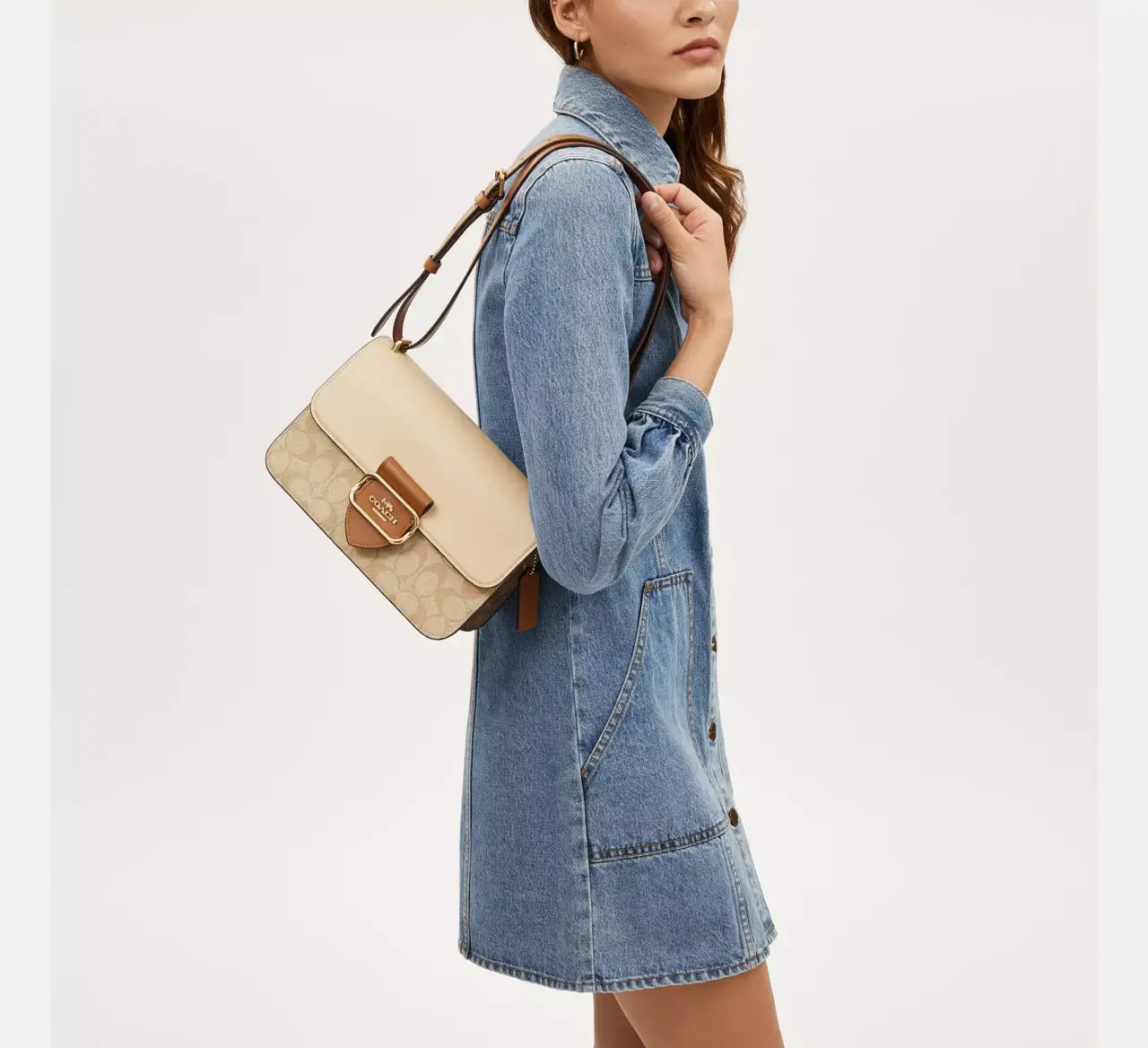 Túi Coach Large Morgan Signature Canvas 'Light Khaki' CR331-IMWQ4 — ảnh 3