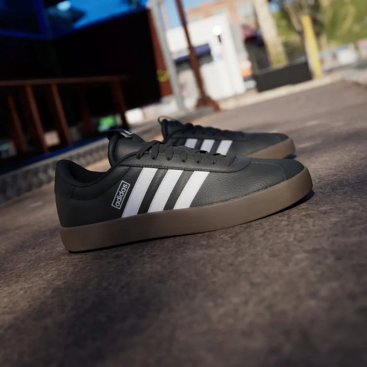 Giày Adidas VL Court 3.0 'Black White Gum' ID6286 — ảnh 4