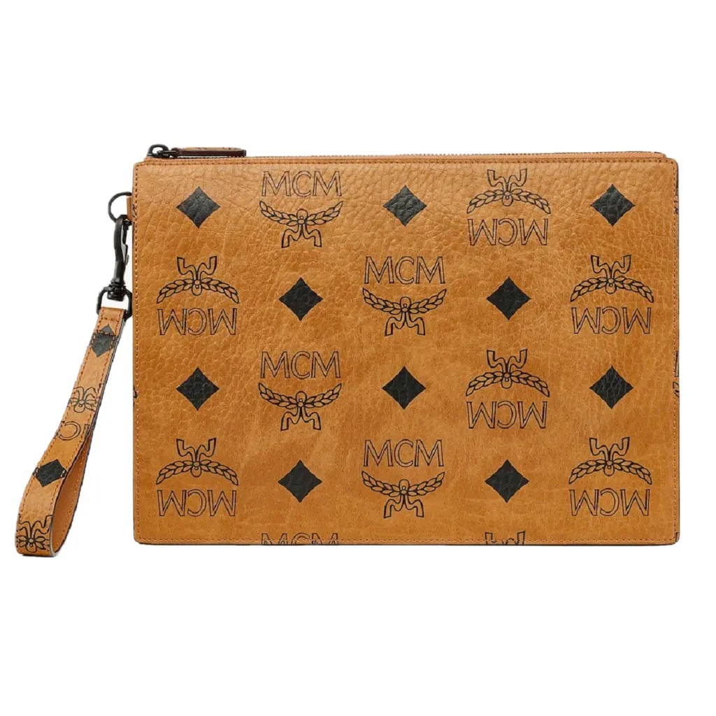 Túi MCM Aren Wristlet Zip Pouch 'Cognac' MXZDATA01CO001