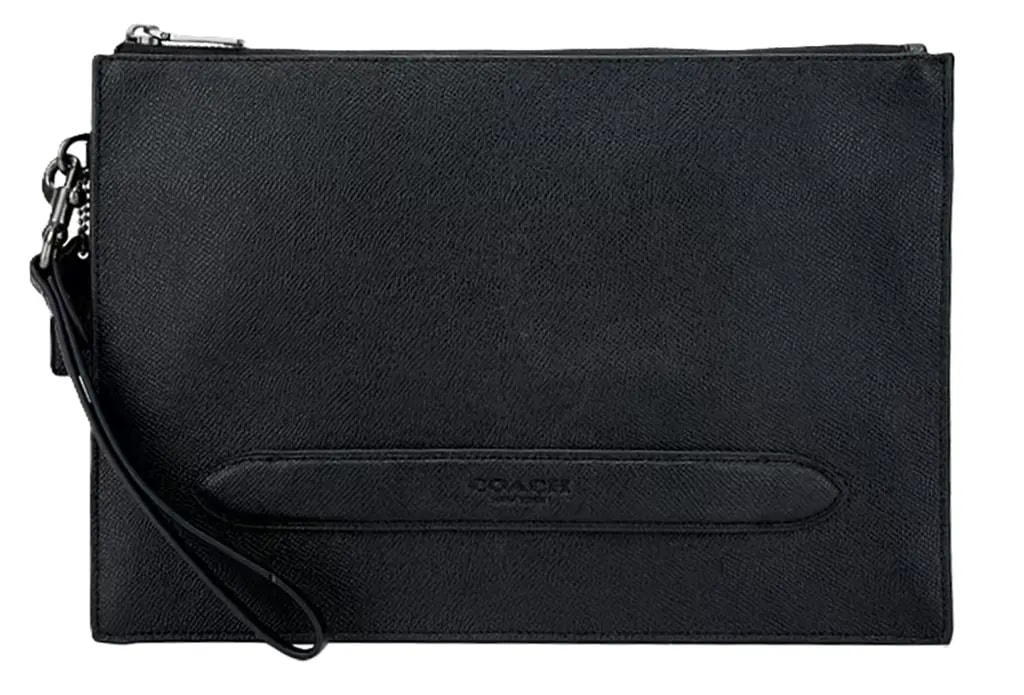 Túi Coach Pouch 30 Mega Letters 'Black' F68154-QBBK