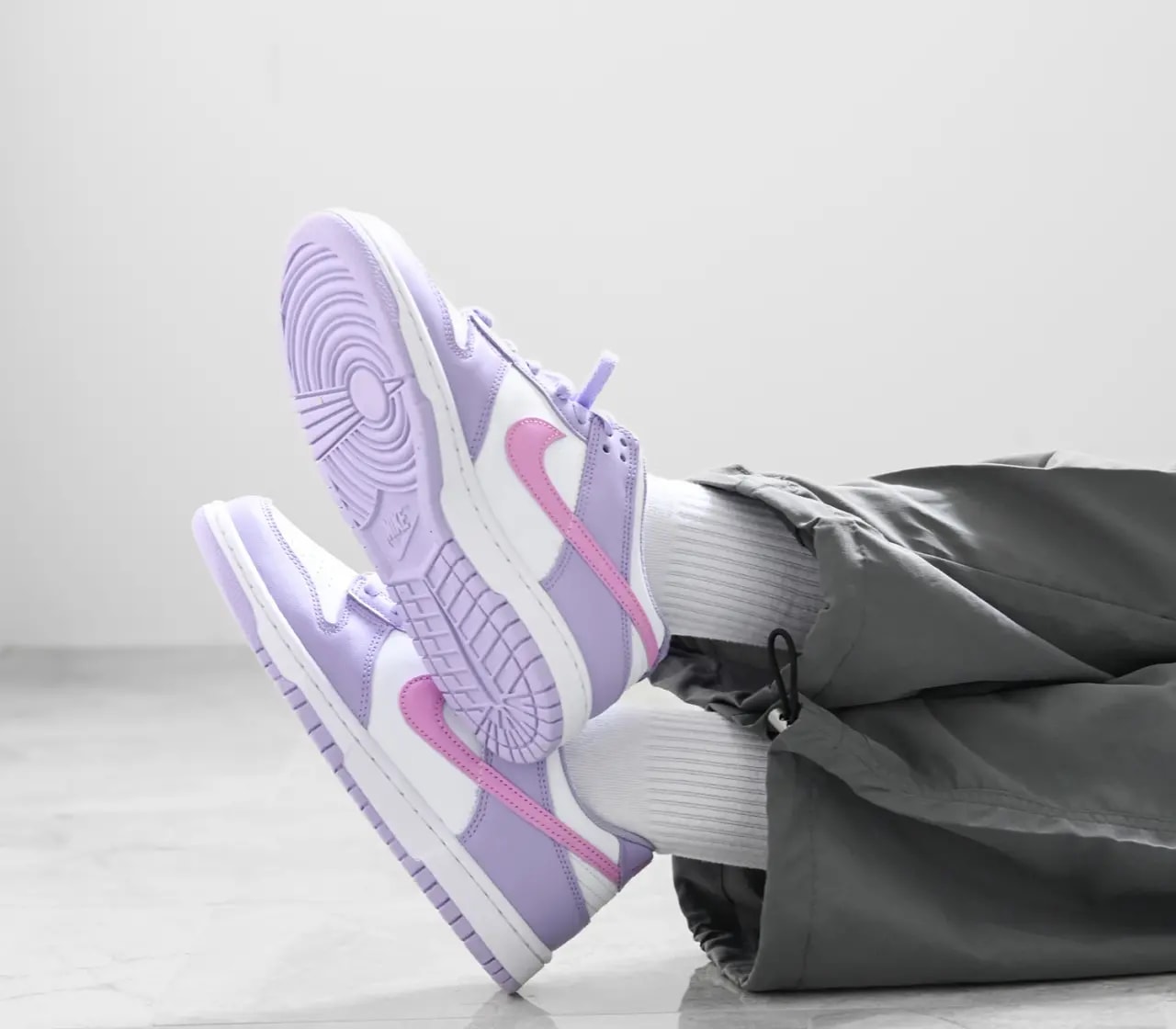 Giày Nike Dunk Low GS 'Lilac Bloom Pink' HQ1185-161 — ảnh 5
