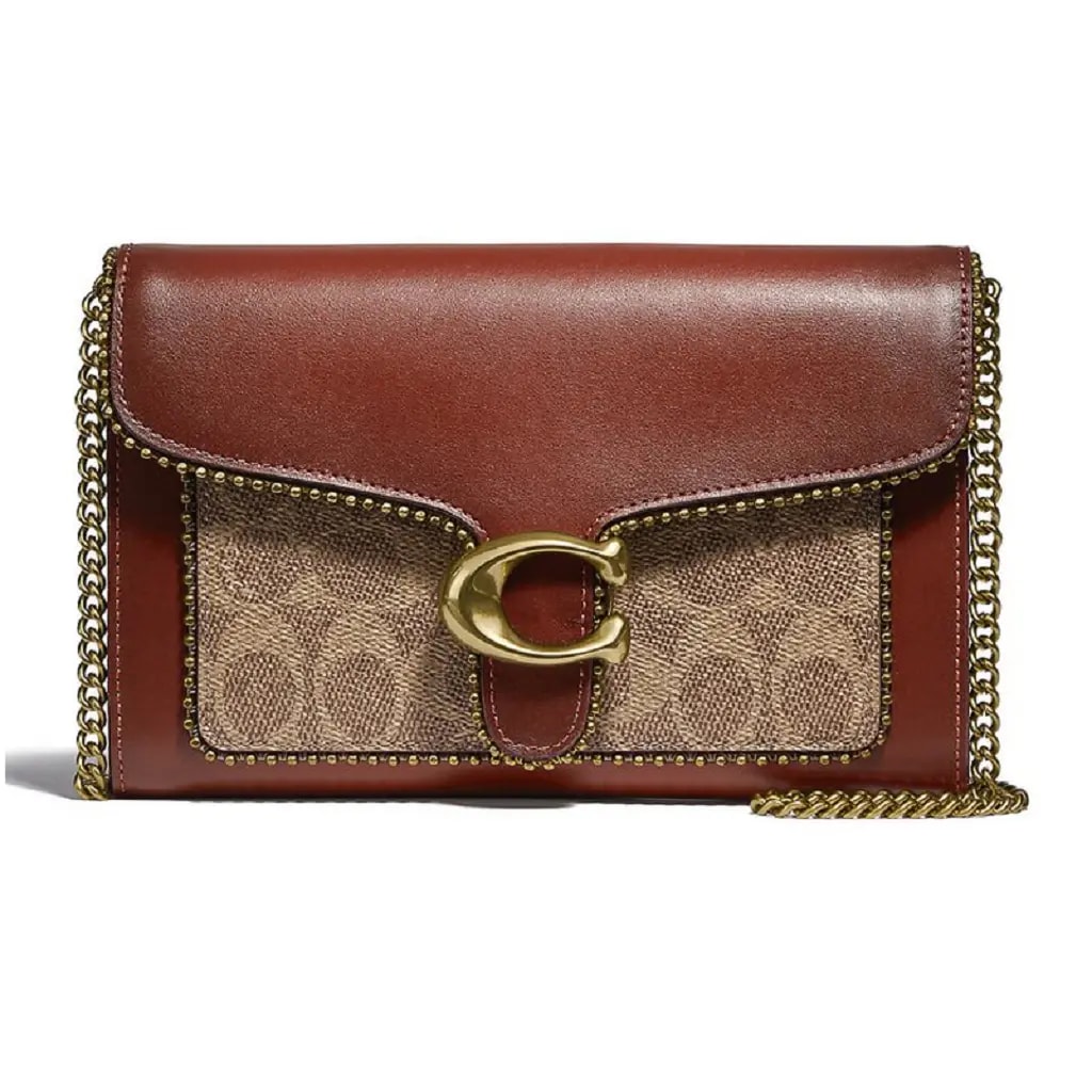 Túi Coach Tabby Chain Clutch 'Red Brown' 6909-B4NQ4