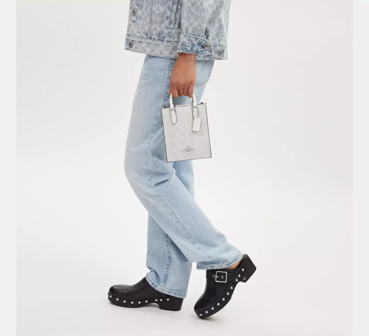 Túi Coach North South Mini Tote In Signature Canvas 'White' CP011-SVVS5 — ảnh 3