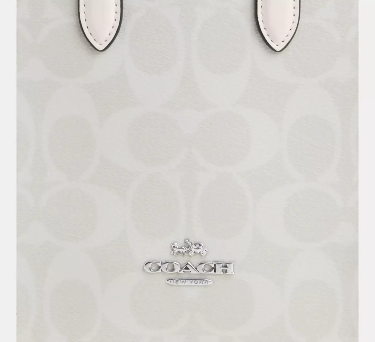 Túi Coach North South Mini Tote In Signature Canvas 'White' CP011-SVVS5 — ảnh 4