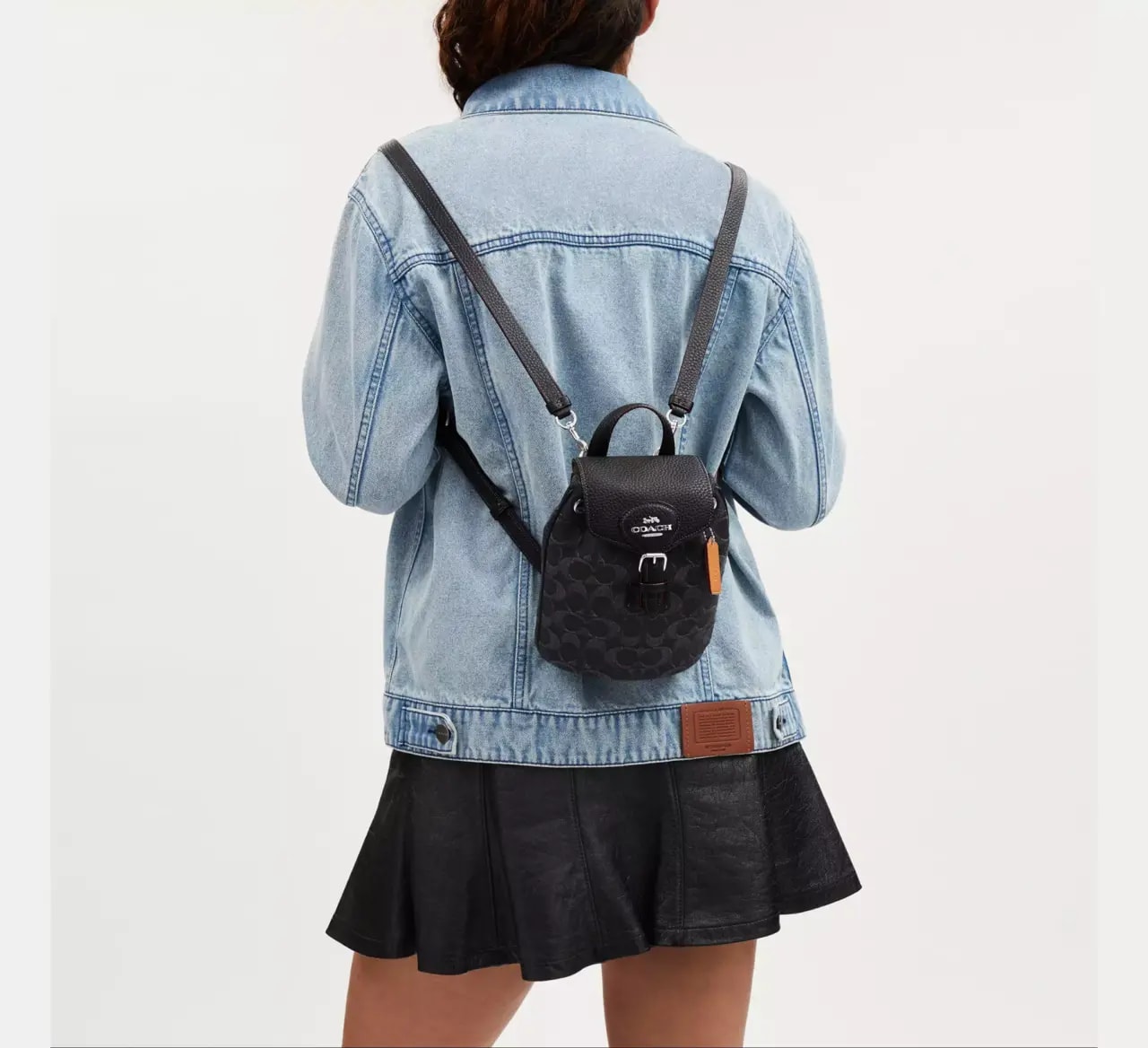 Balo Coach Amelia Convertible Denim 'Black' CP106-SVBK — ảnh 2