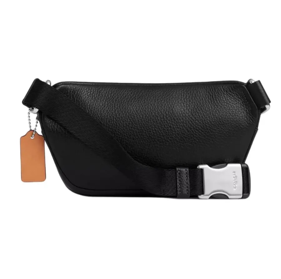 Túi Coach Mini Belt Bag In Signature Denim 'Black' CQ186-SVBK — ảnh 3