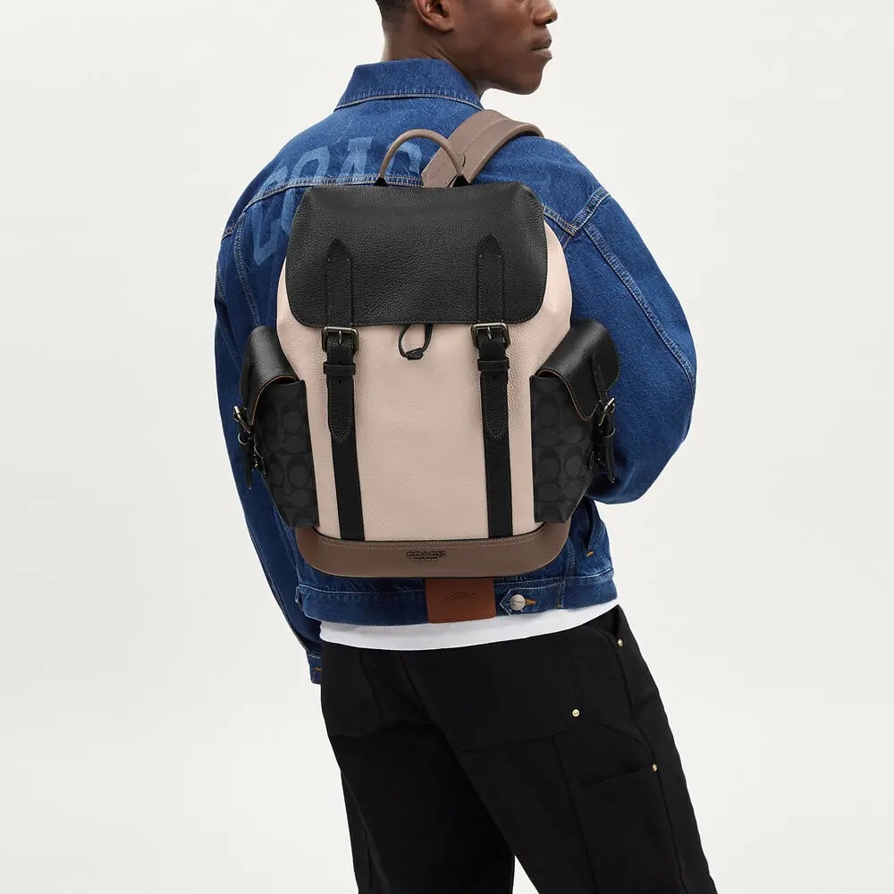 Balo Coach Hudson In Colorblock 'Steam' CR389-QBBK — ảnh 2