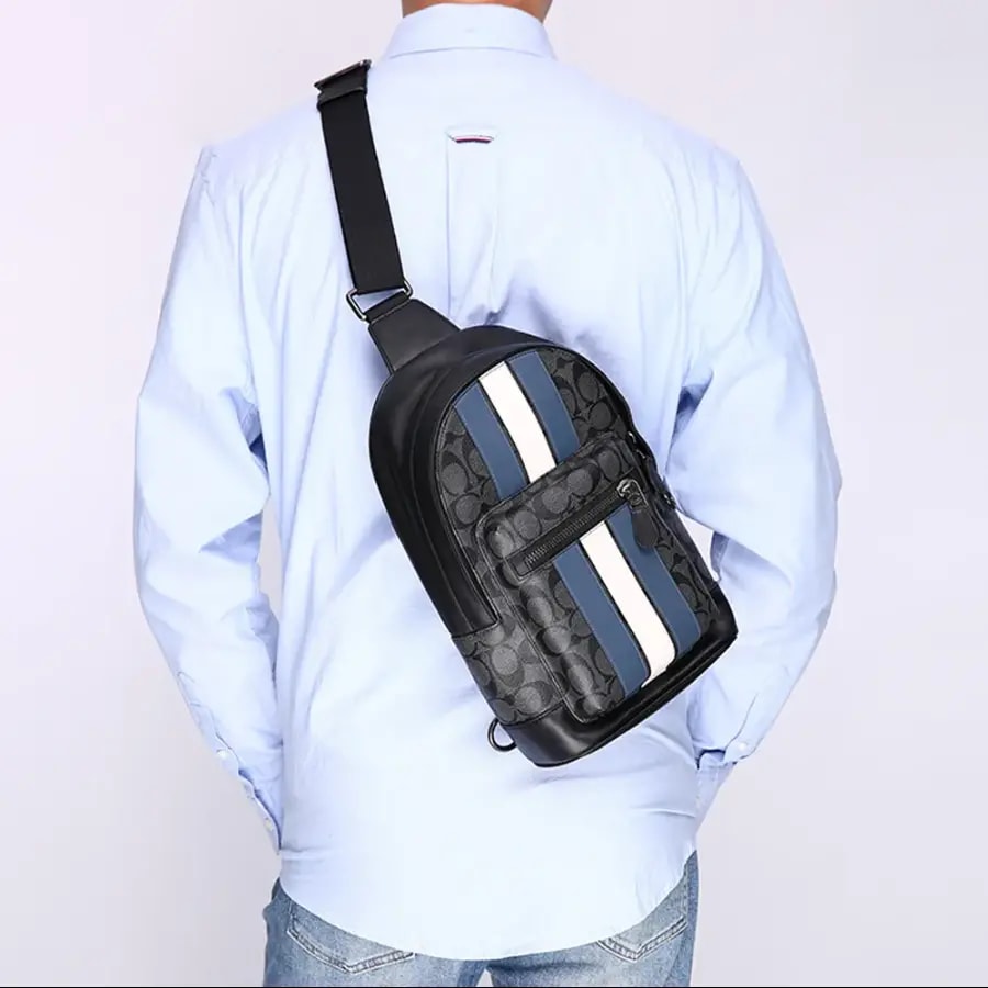 Túi Coach West 20 Shoulder Bag 'Blue White' F2999-QBOH0 — ảnh 2