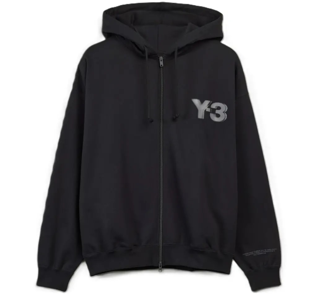 Áo Adidas Y-3 Logo Zip Hoodie 'Black' JE9278 — kich-thuoc: L