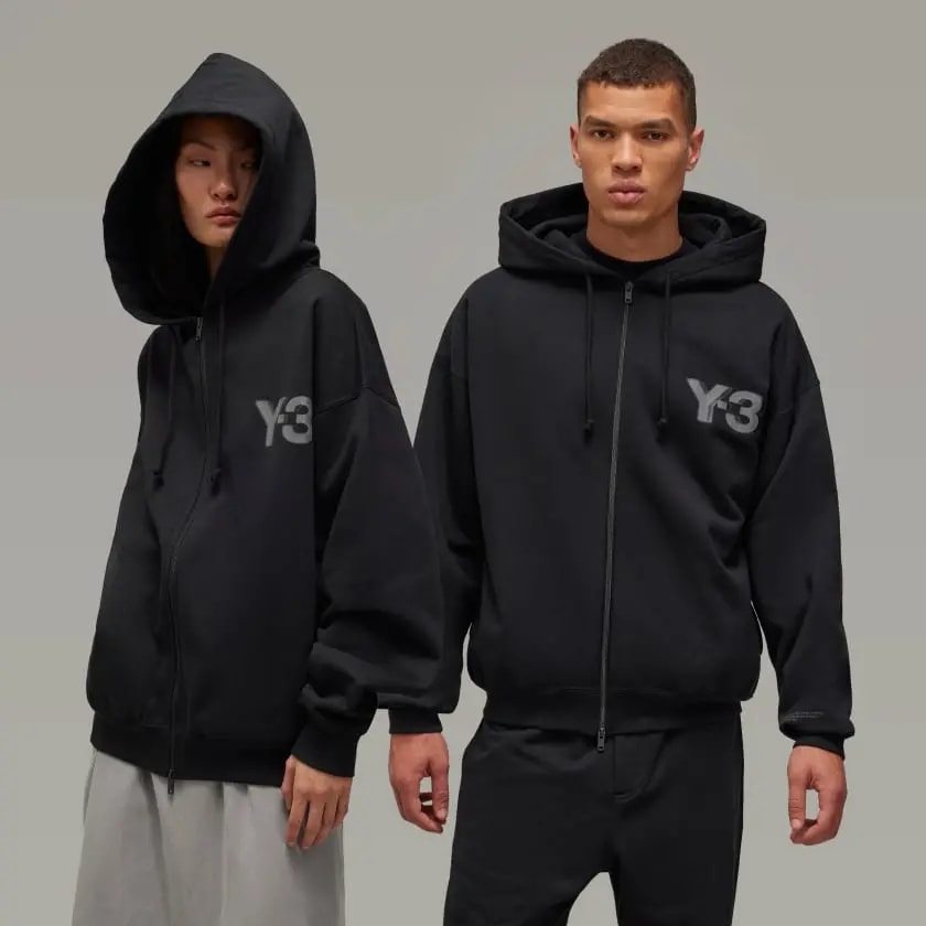 Áo Adidas Y-3 Logo Zip Hoodie 'Black' JE9278 — ảnh 2