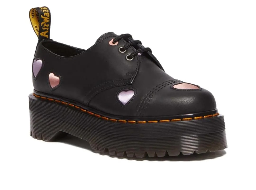 Giày Dr.Martens 1461 Leather Heart Platform 'Black' 30604001 — ảnh 5