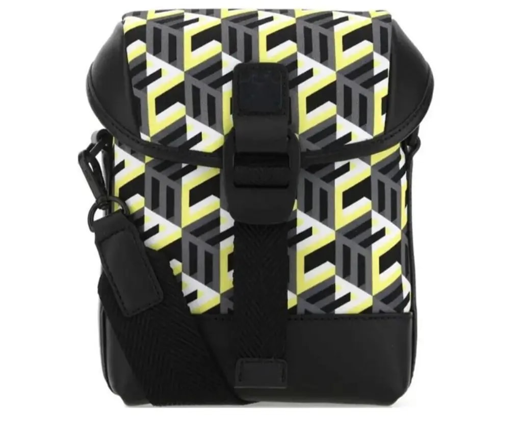 Túi MCM Cubic Logo Small Crossbody 'Black Yellow' MMRCSCK01YW001
