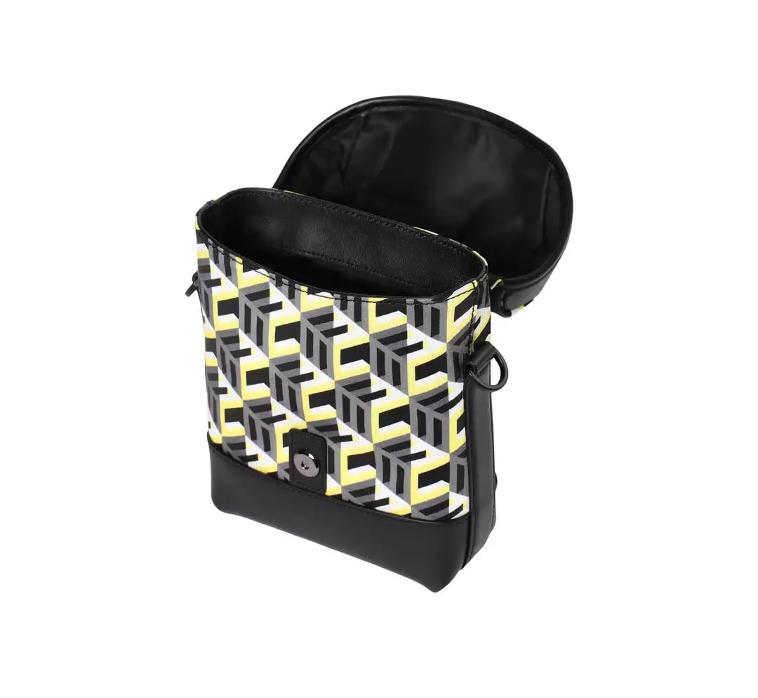 Túi MCM Cubic Logo Small Crossbody 'Black Yellow' MMRCSCK01YW001 — ảnh 2