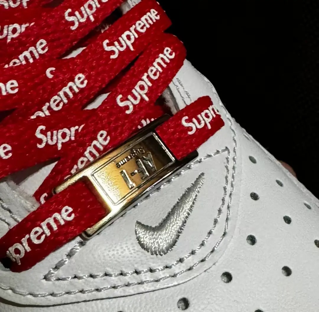 Giày Nike Air Force 1 Mid x Supreme 'White' FZ8784-100 — ảnh 3