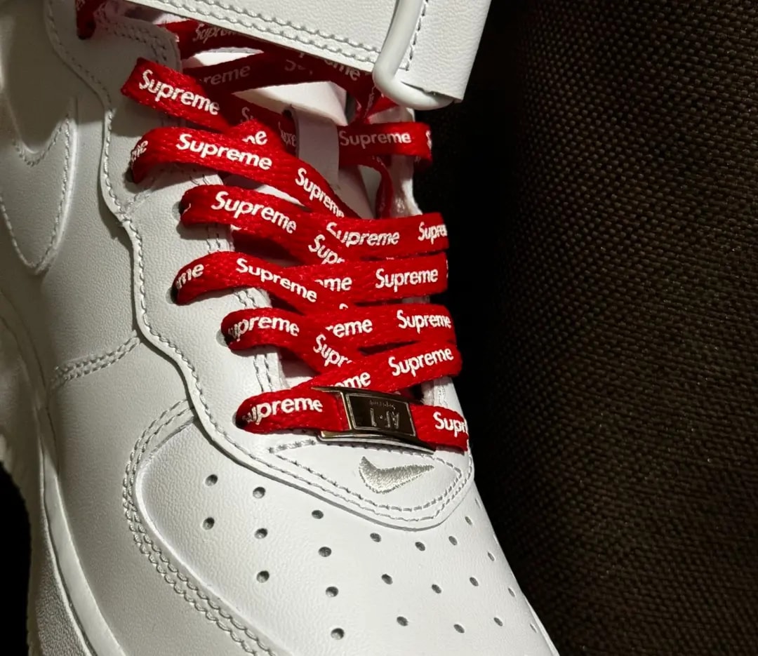 Giày Nike Air Force 1 Mid x Supreme 'White' FZ8784-100 — ảnh 2