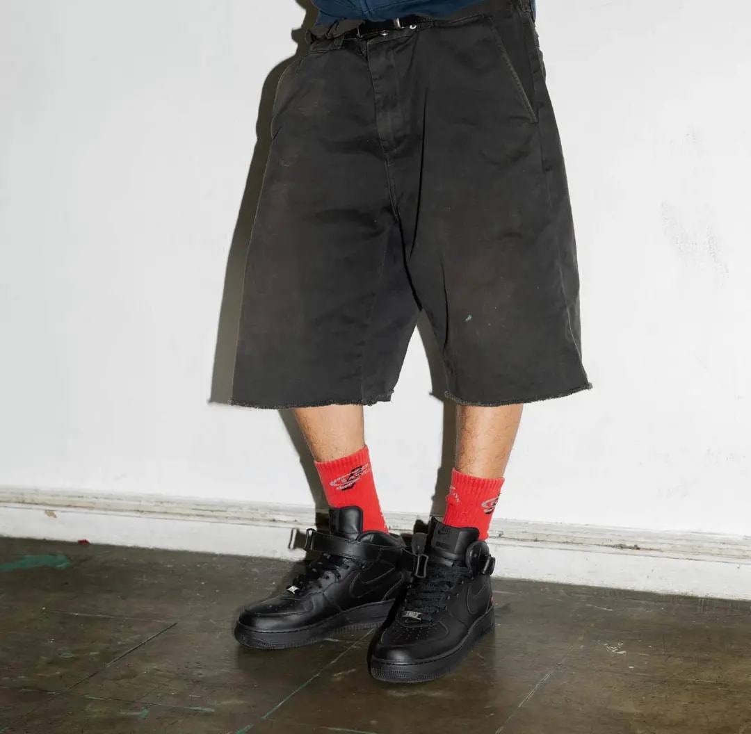 Giày Nike Air Force 1 Mid x Supreme 'Black' FZ8784-001 — ảnh 2