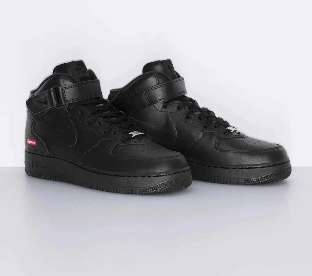 Giày Nike Air Force 1 Mid x Supreme 'Black' FZ8784-001 — ảnh 5