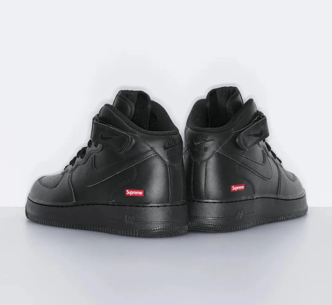 Giày Nike Air Force 1 Mid x Supreme 'Black' FZ8784-001 — ảnh 4