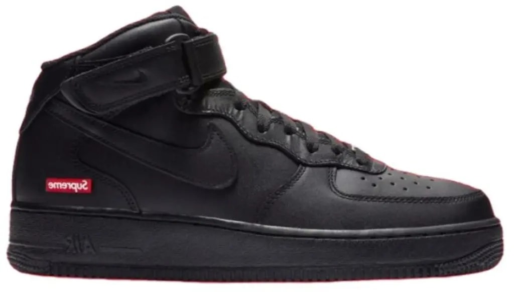Giày Nike Air Force 1 Mid x Supreme 'Black' FZ8784-001 — kich-thuoc: 42.5