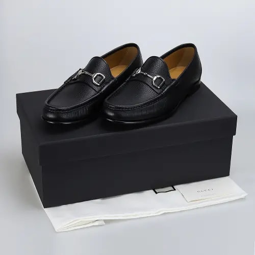 Giày Gucci Classic Horsebit 'Black Leather' 367762-AHM00-1000 — ảnh 2