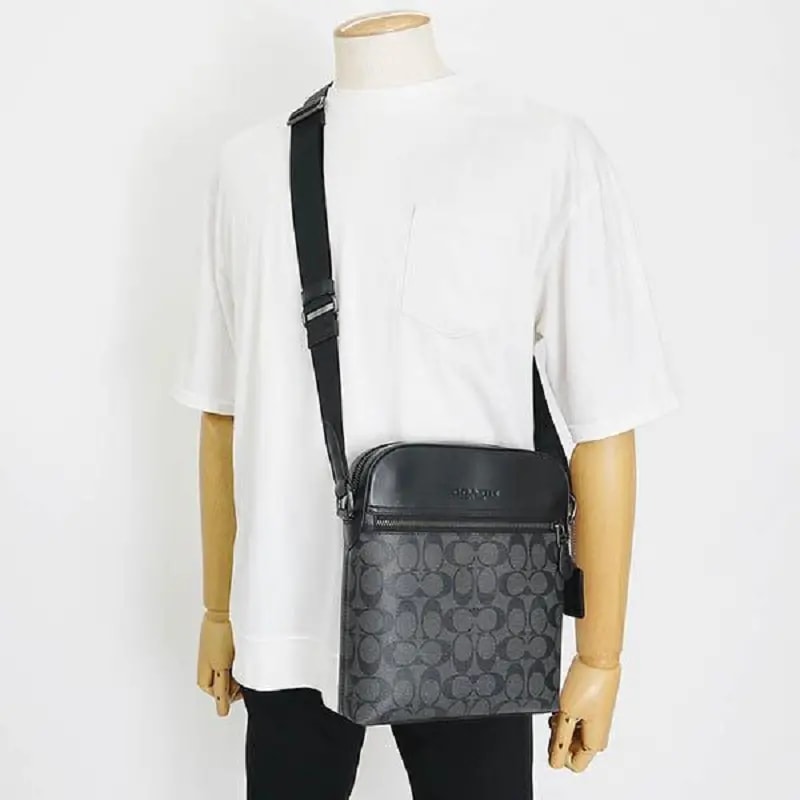 Túi Coach Bag Signature 'Gray Black' F4010-QBMI5 — ảnh 2