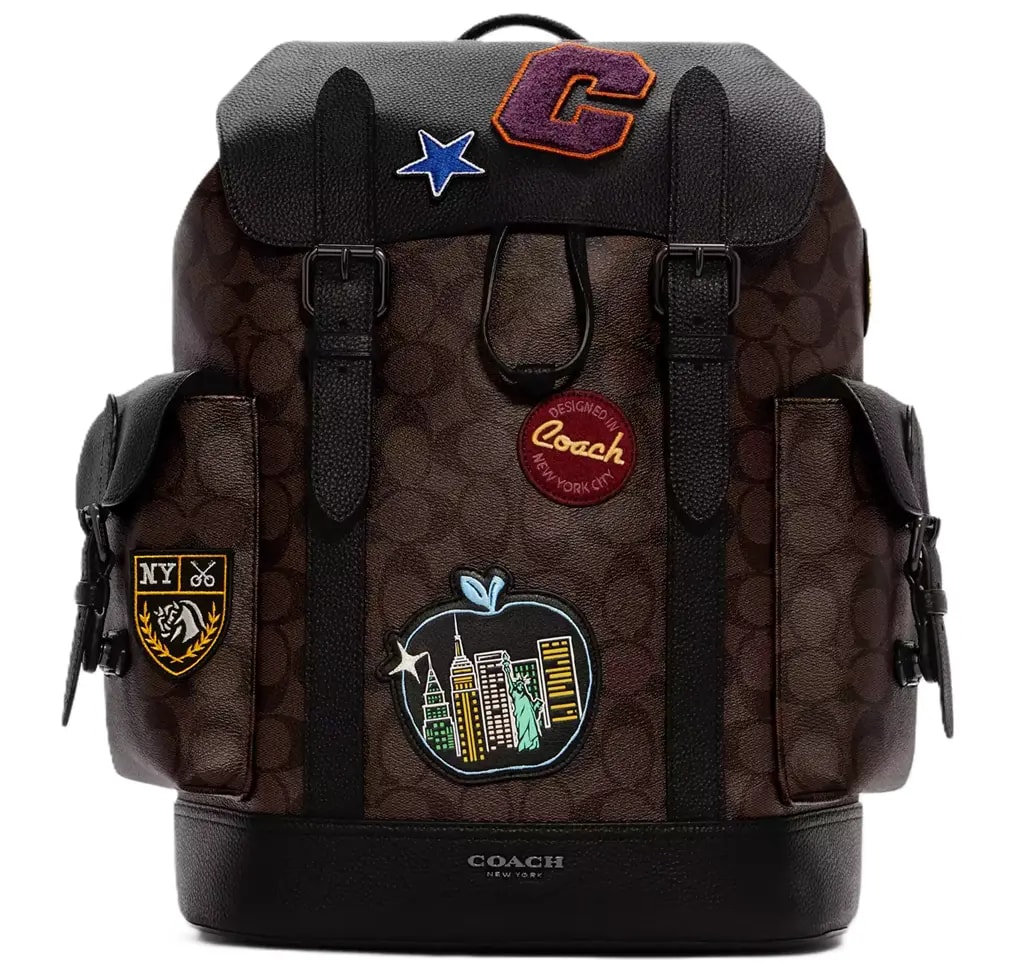 Balo Coach Hudson In Signature Canvas 'Souvenir Patches' C6633-QBMAA