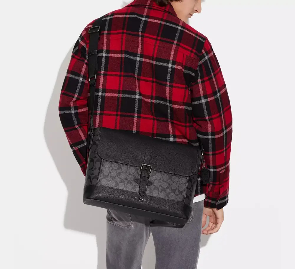 Túi Coach Hudson Messenger Bag 'Black' CB842-QBMI5 — ảnh 2