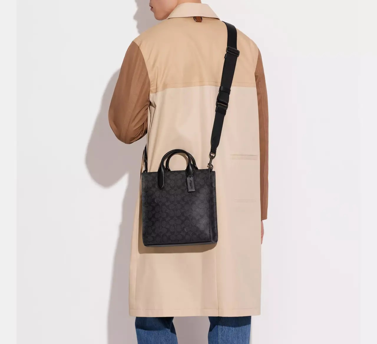 Túi Coach Gotham Tall Tote Bag 24 'Black' CC096-CHR — ảnh 3