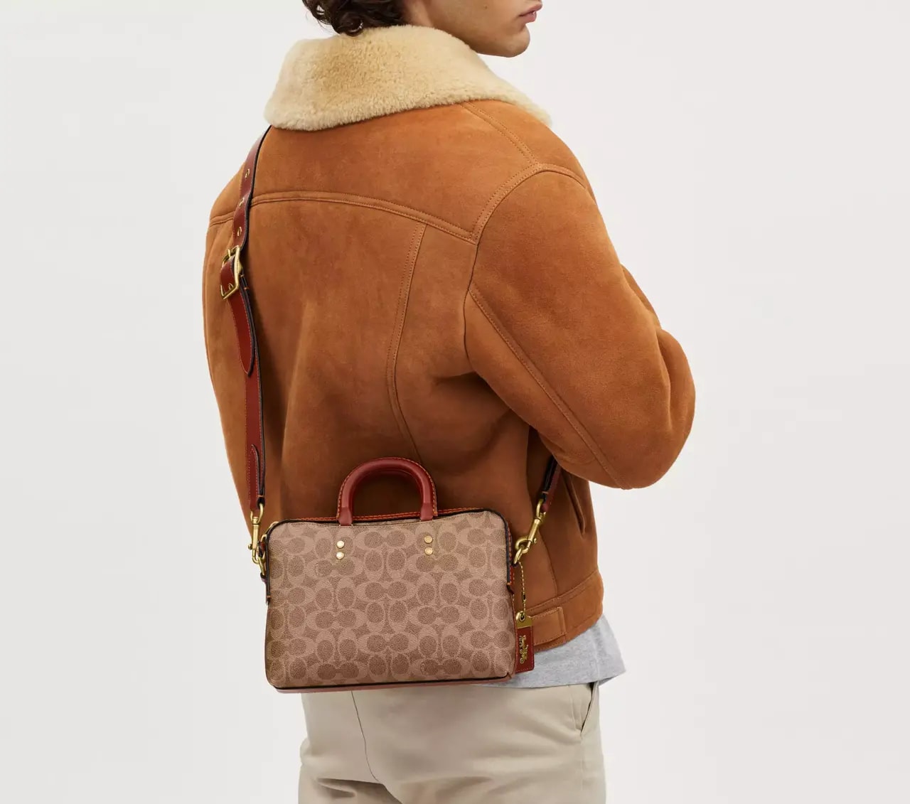 Túi Coach Rogue Slim Brief 25 'Brown' CQ771-TN2 — ảnh 3