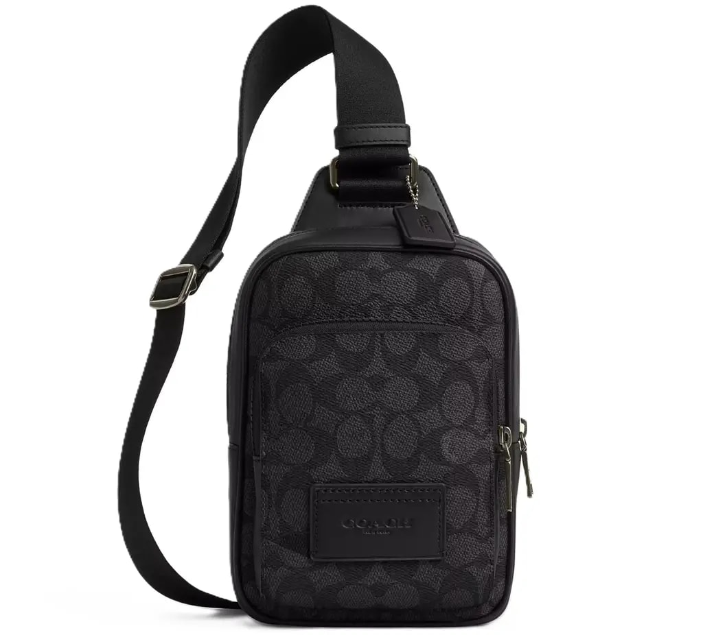 Túi Coach Racer Sling In Signature 'Black' CV763-QBMI5