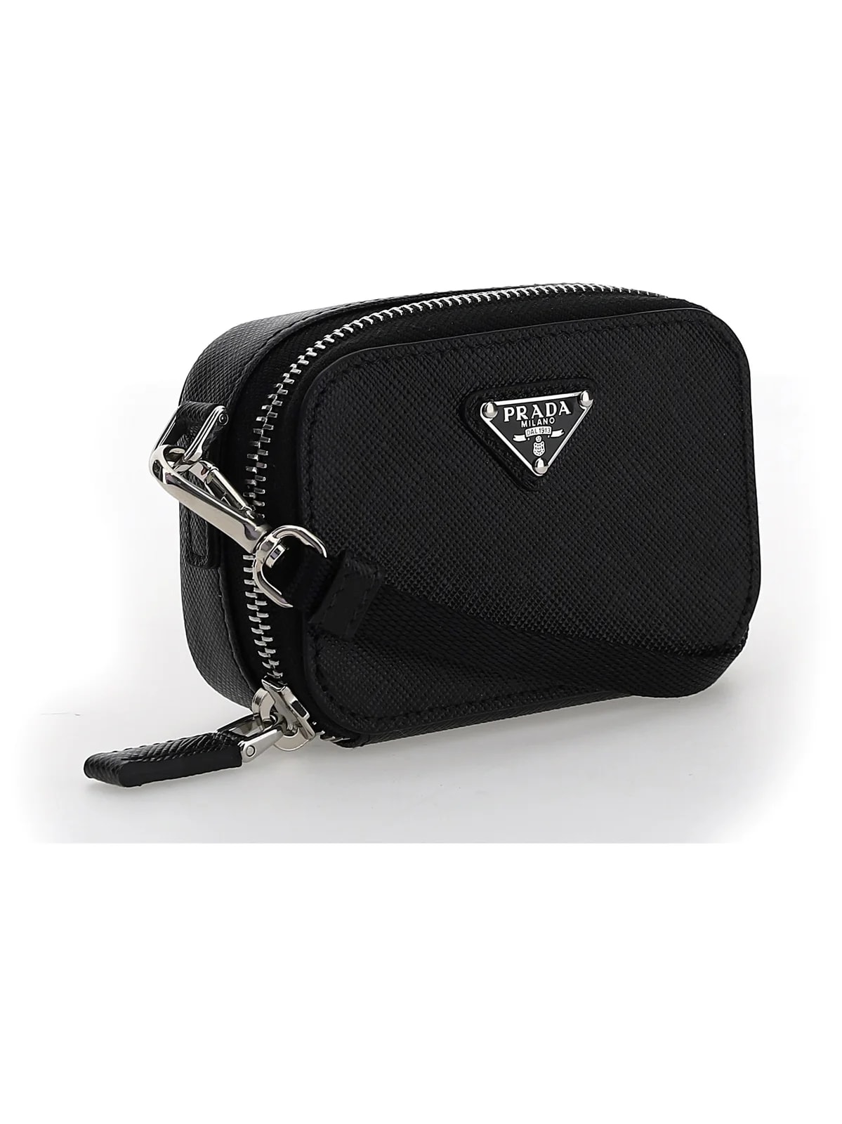 Túi Prada Logo Plaque Mini Pouch 'Black' 2TT1052AHF-F0002 — ảnh 3
