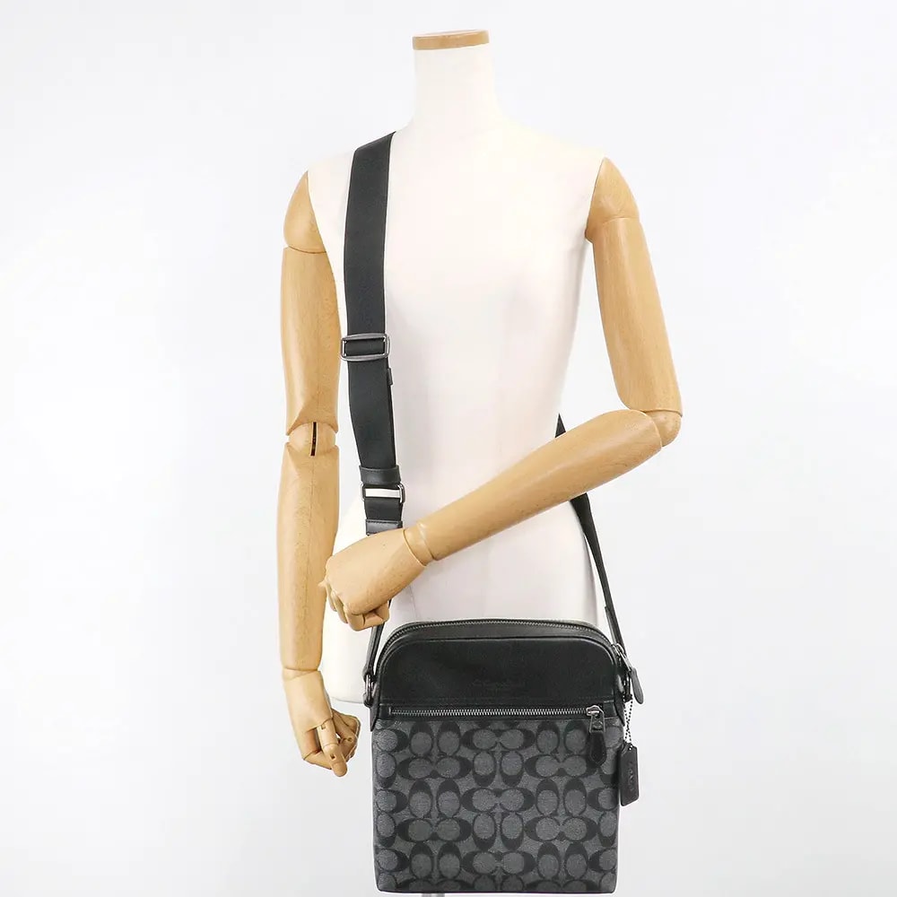 Túi Coach Bag Signature 'Gray Black' F4010-QBMI5 — ảnh 3
