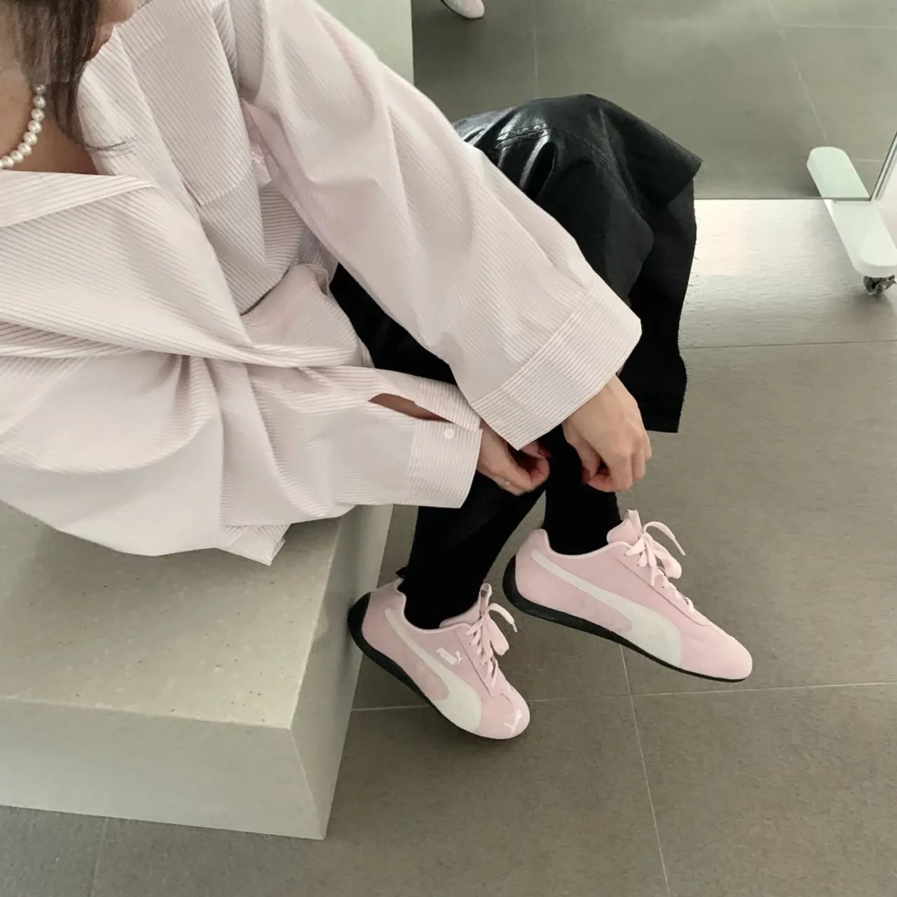 Giày Puma Speedcat OG 'Pink White' 398846-04 — ảnh 3