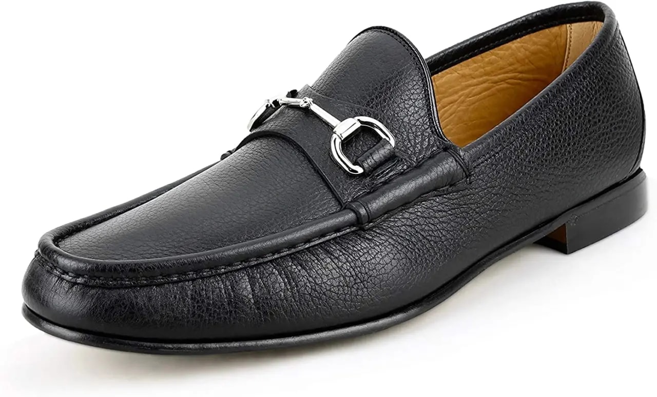 Giày Gucci Classic Horsebit 'Black Leather' 367762-AHM00-1000 — ảnh 4