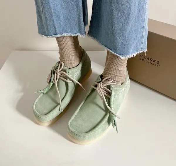 Giày Clarks Wallabee Low '﻿Green Embroidery' 26172073 — ảnh 2