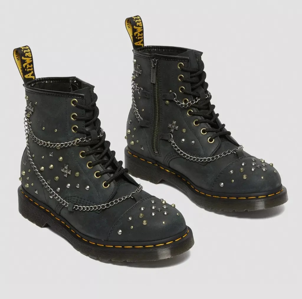 Giày Dr. Martens 1460 Studded Chain Lace Up 'Black' 27776001 — ảnh 5