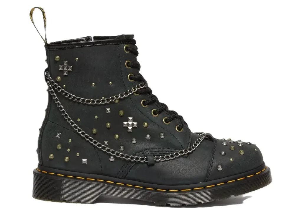 Giày Dr. Martens 1460 Studded Chain Lace Up 'Black' 27776001 — kich-thuoc: 37