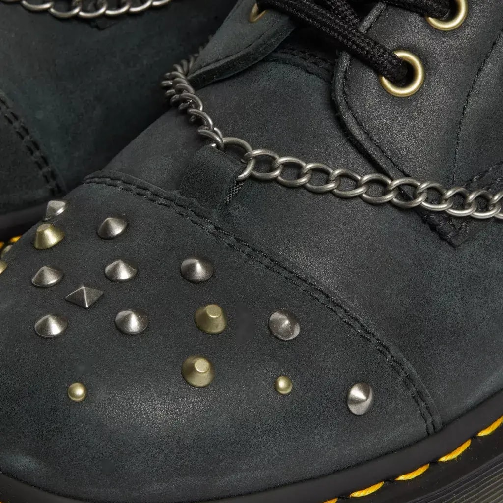 Giày Dr. Martens 1460 Studded Chain Lace Up 'Black' 27776001 — ảnh 3