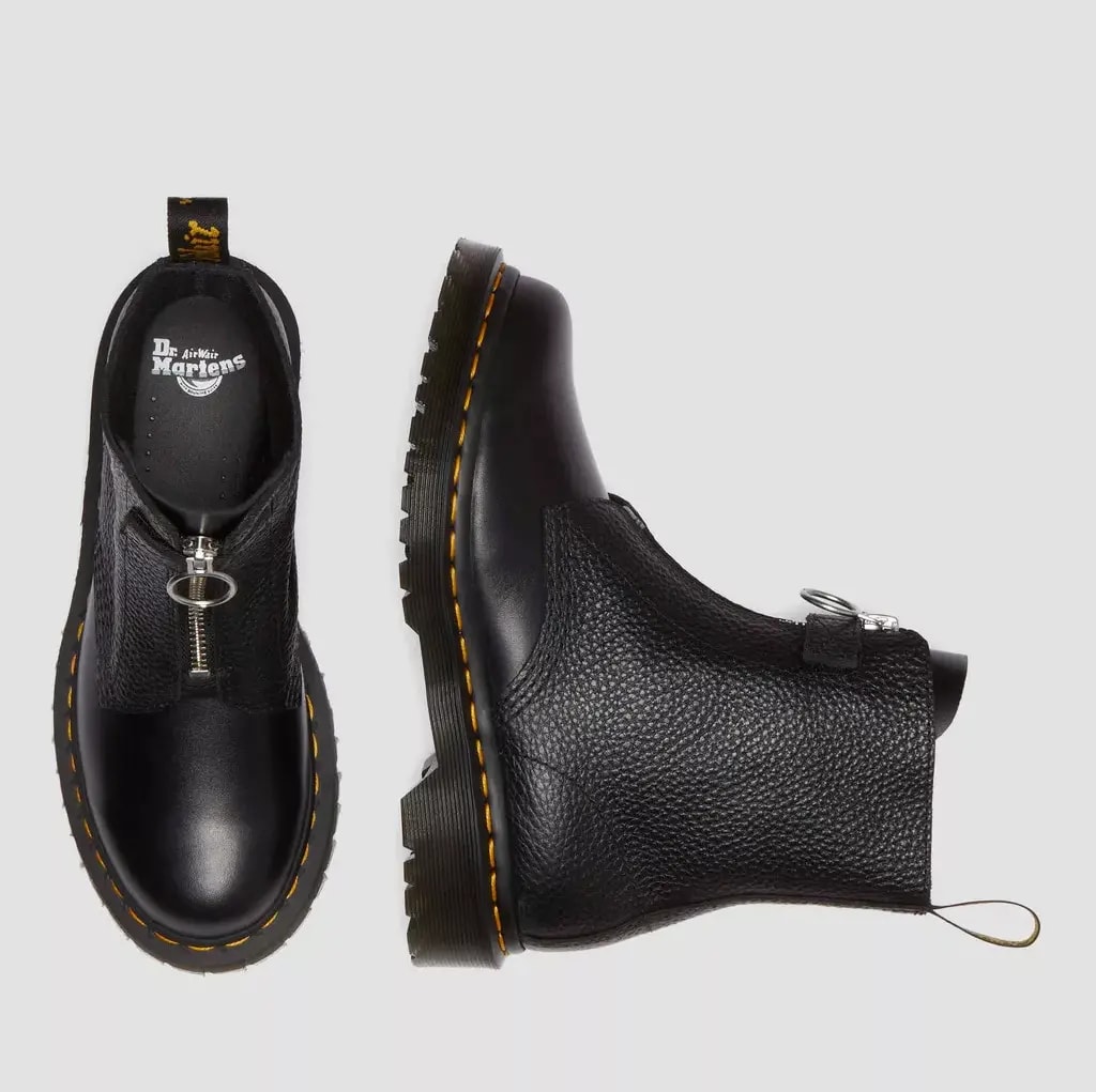 Giày Dr. Martens 1460 Front Zip Lace Up Boots 'Black' 32054001 — ảnh 3