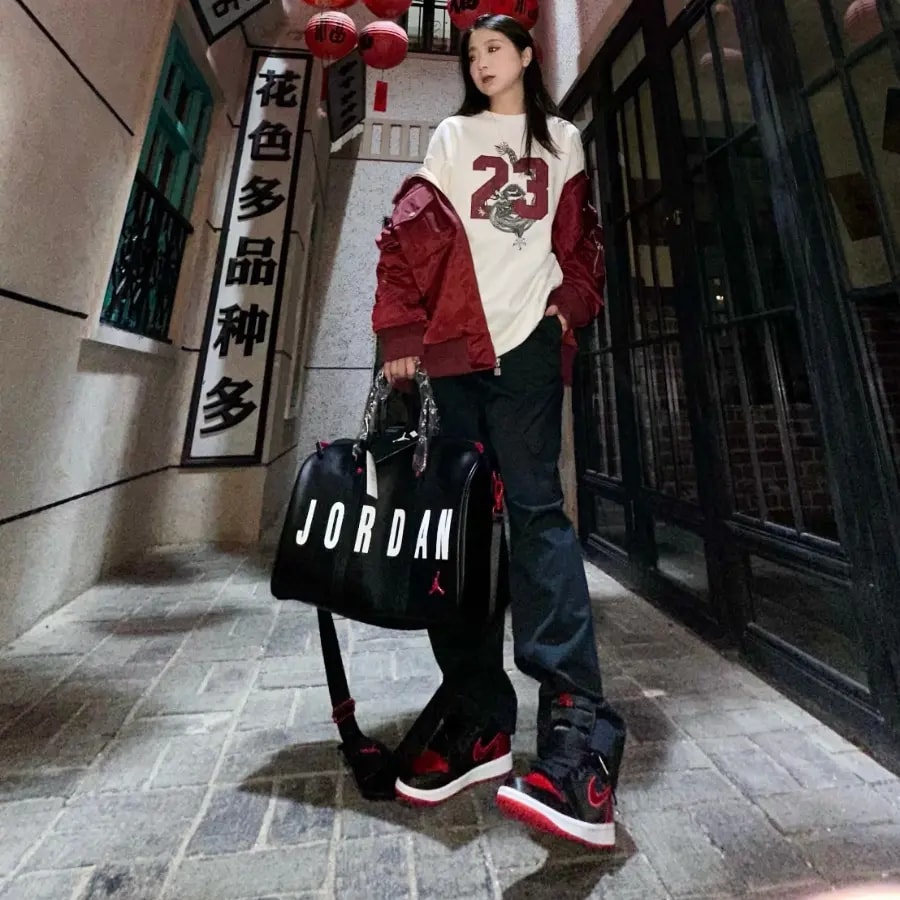 Túi Nike Jordan Jumpman Duffel Bag 'Black' 9A0165-F66 — ảnh 3