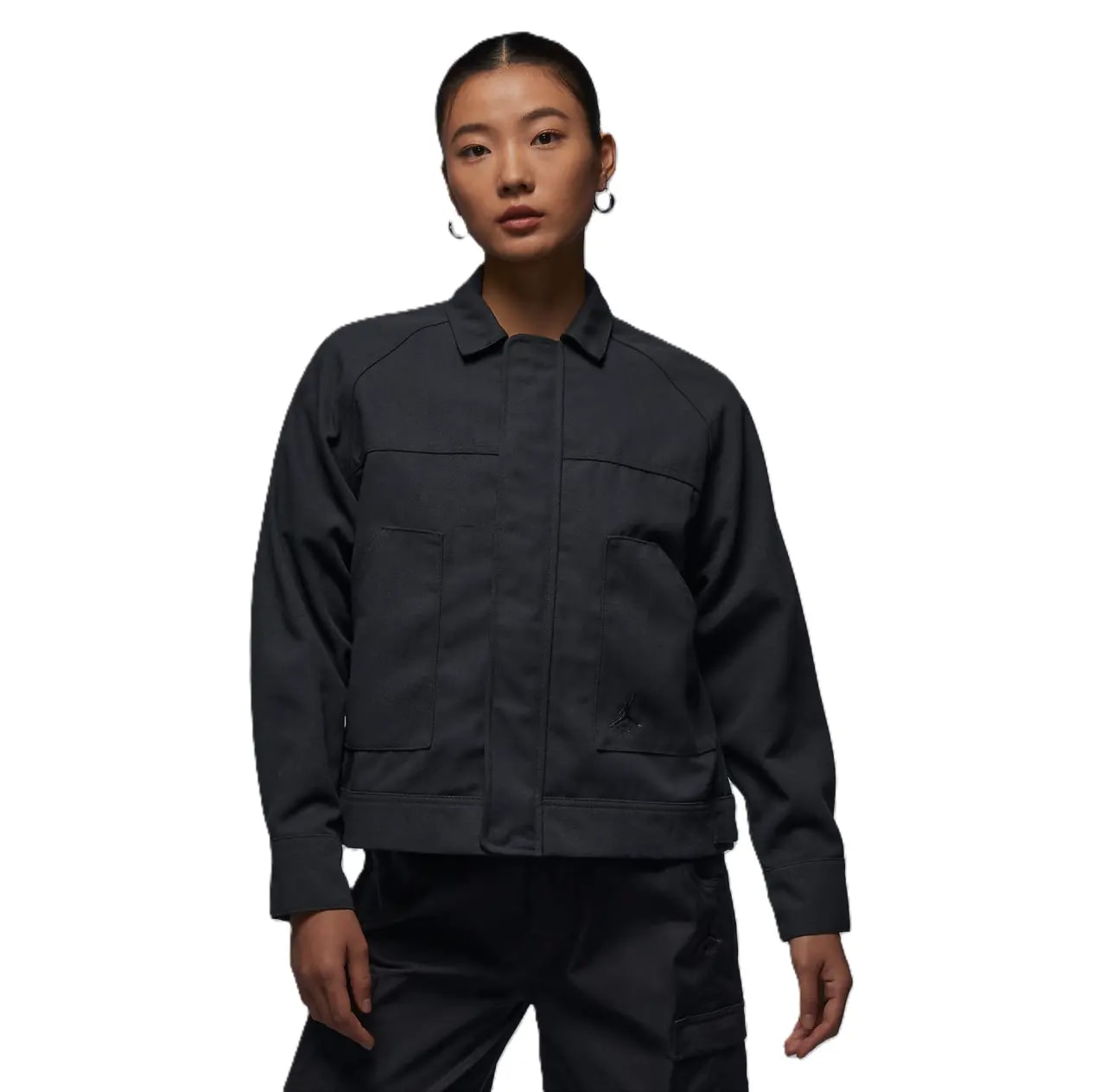 Áo Nike Jordan Lapel Shirt Jacket 'Black' FN5351-045 — ảnh 4