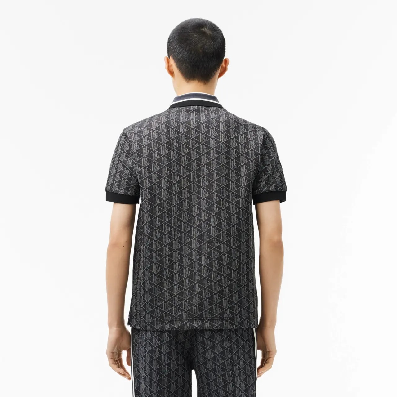 Áo Lacoste Polo Jacquard 'Grey' DH1417-10-4PC — ảnh 2