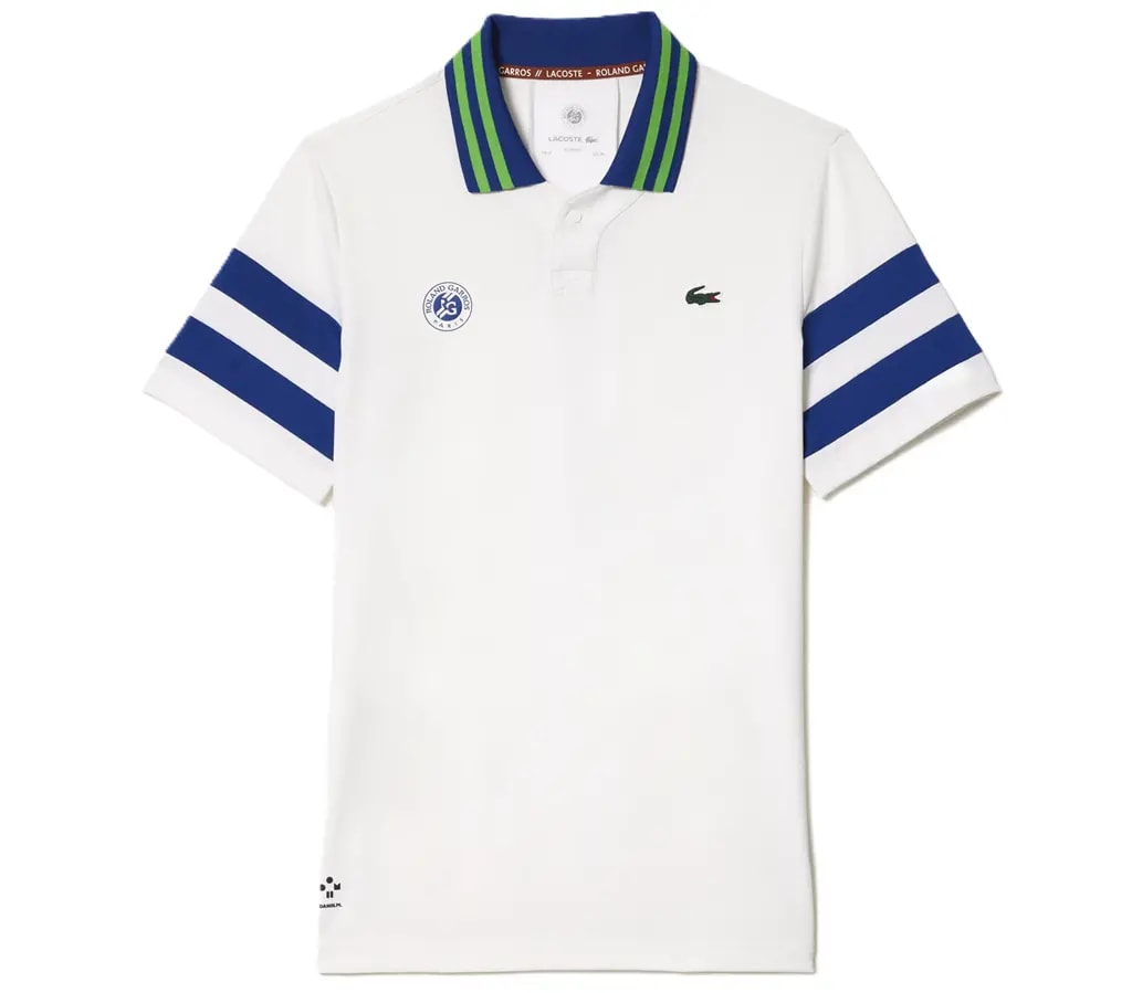 Áo Lacoste Daniil Medvedev Roland-Garros Edition 'White' DH7851-00-ITA — kich-thuoc: M