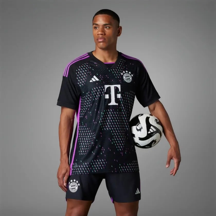 Áo Adidas Fc Bayern 23/24 Away Jersey 'Black Purple' HR6947 — ảnh 3