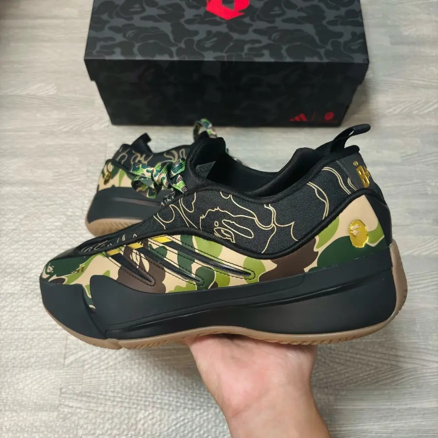 Giày Adidas Dame 9 x BAPE 'Black Green' JH6358 — ảnh 4