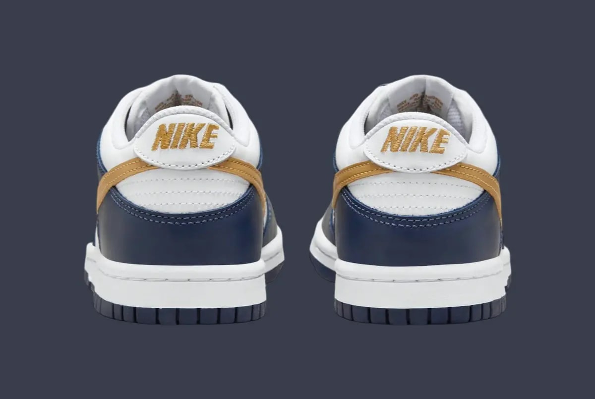 Giày Nike Dunk Low GS 'Midnight Navy Wheat' FB9109-111 — ảnh 3
